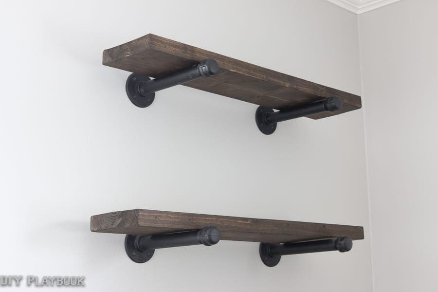 Diy Industrial Galvanized Pipe Shelves, Pipe Shelves That Hang From Ceiling