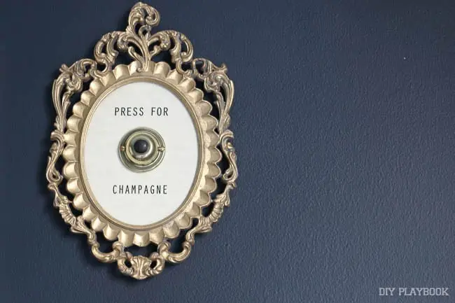 press for champagne sign
