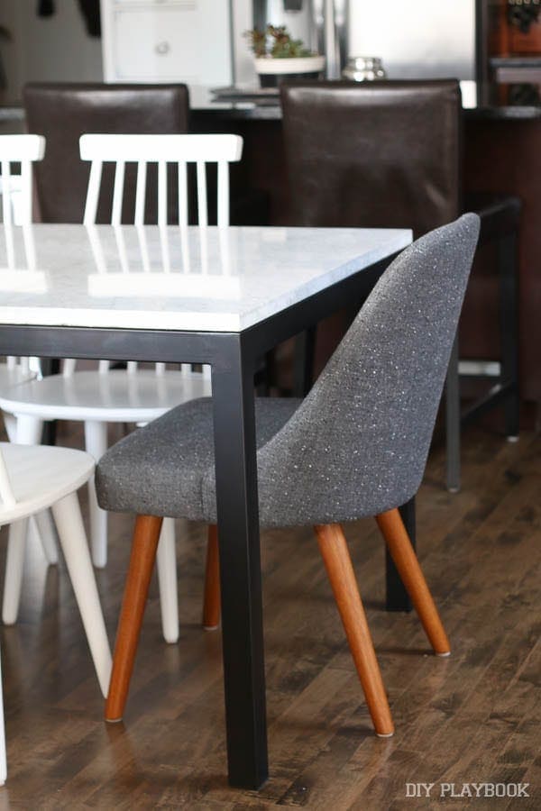 Chairs don't need to match perfectly to create a cohesive look. 