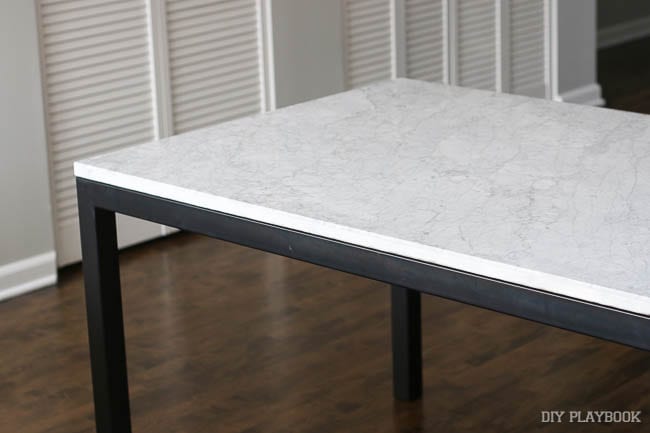 Our marble dining room table is lonely. We need to choose some chair friends for it!