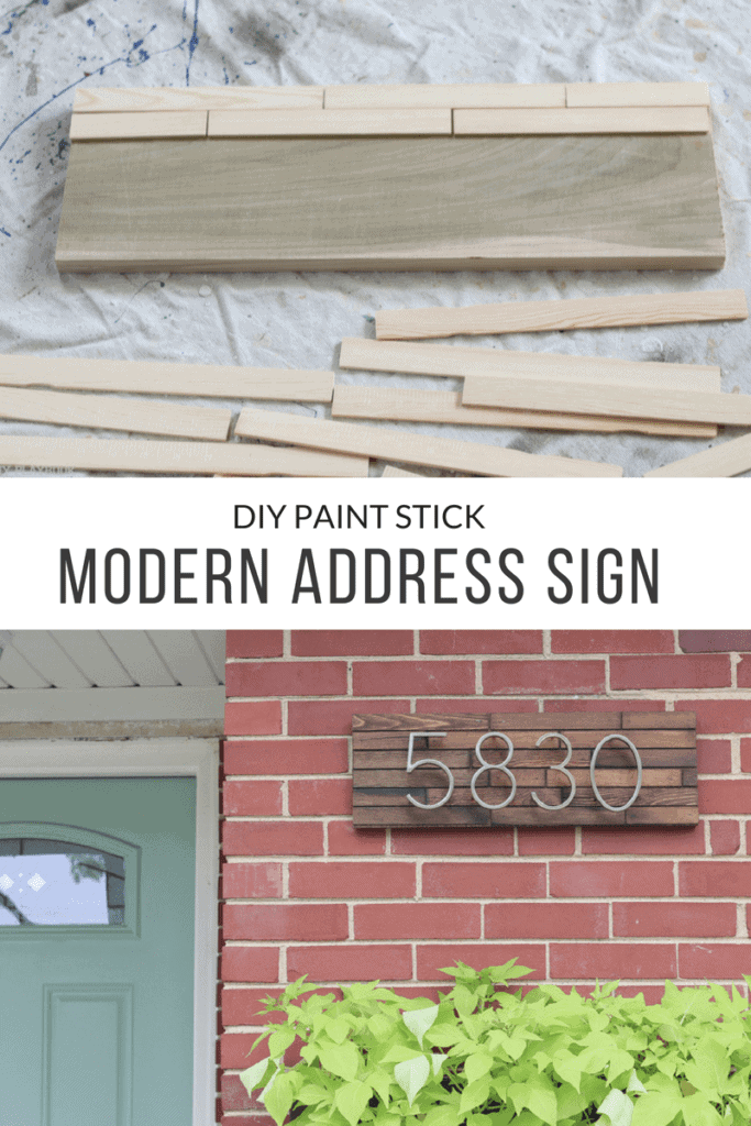 How to make a modern address sign out of paint sticks
