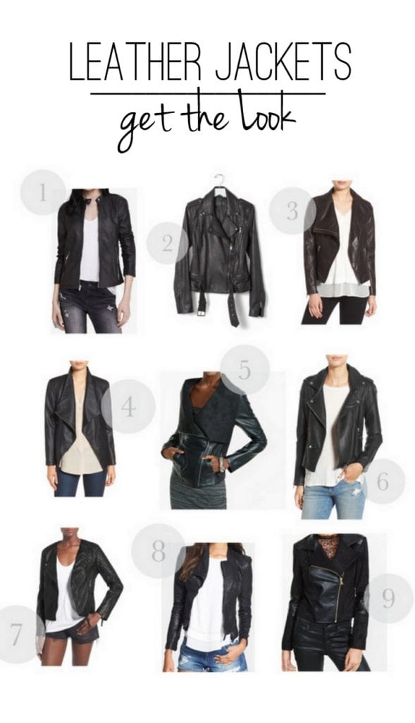 A collection of our favorite black leather moto jackets. 