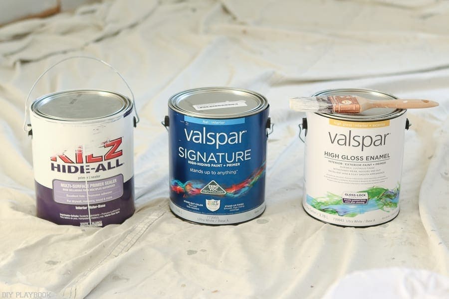 Supplies- Kilz and Valspar paints