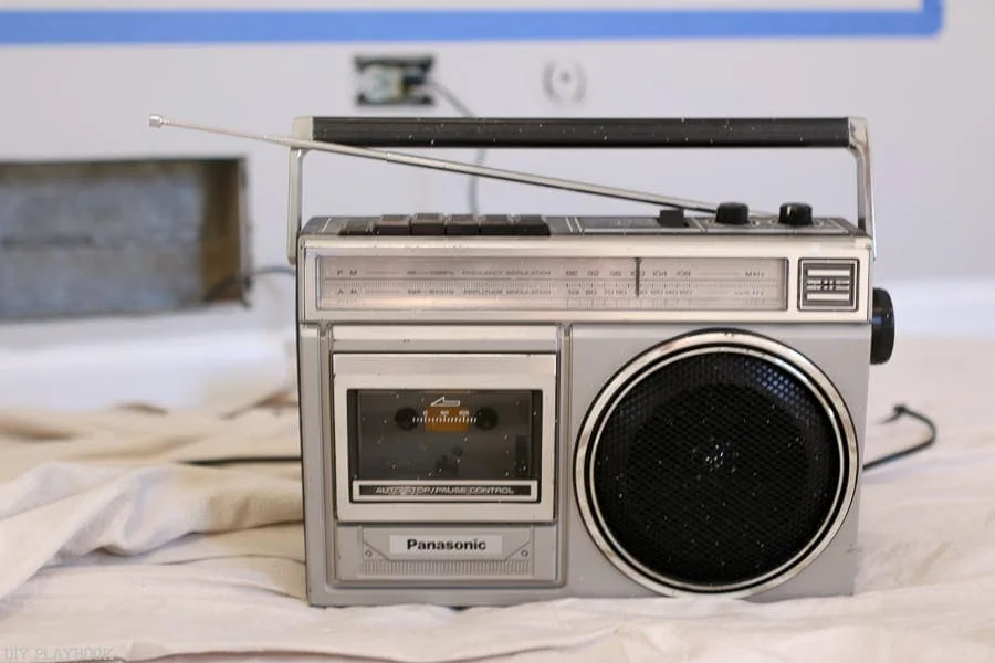 A great bedroom makeover calls for some vintage boombox tunes!