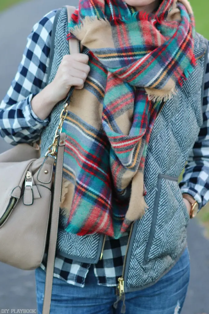 plaid-scarf-vest