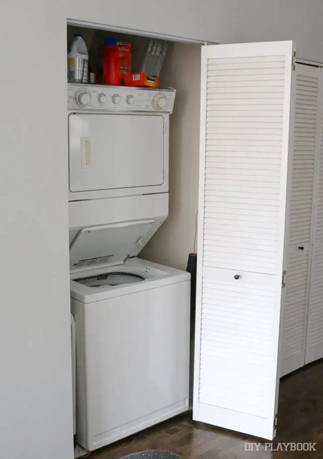 Hide the laundry! DIY Door Installation for Our Laundry Room | DIY Playbook