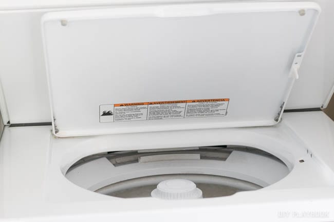 Gameplan includes a new washer & dryer: laundry closet makeover | DIY Playbook