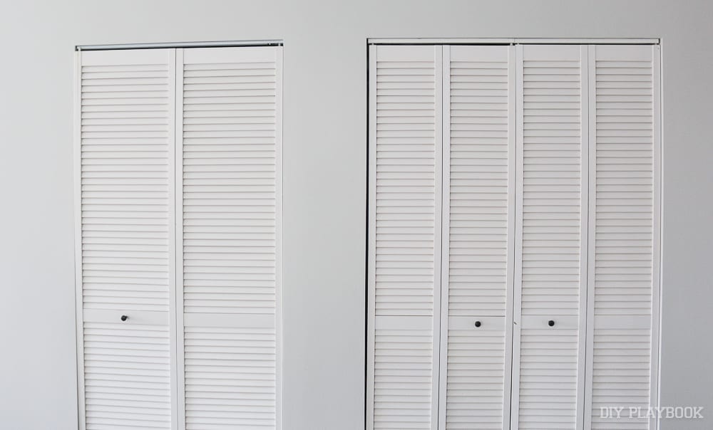 The doors before: DIY Door Installation for Our Laundry Room | DIY Playbook