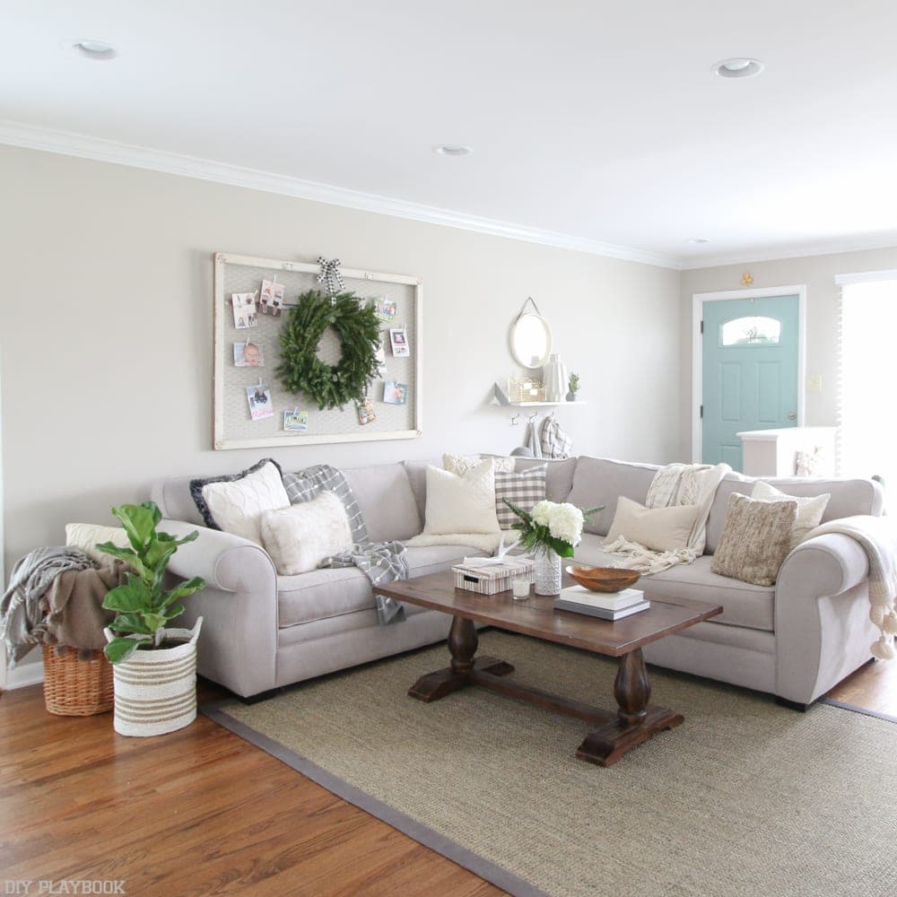 I loved how the fiddle leaf looked in our family room