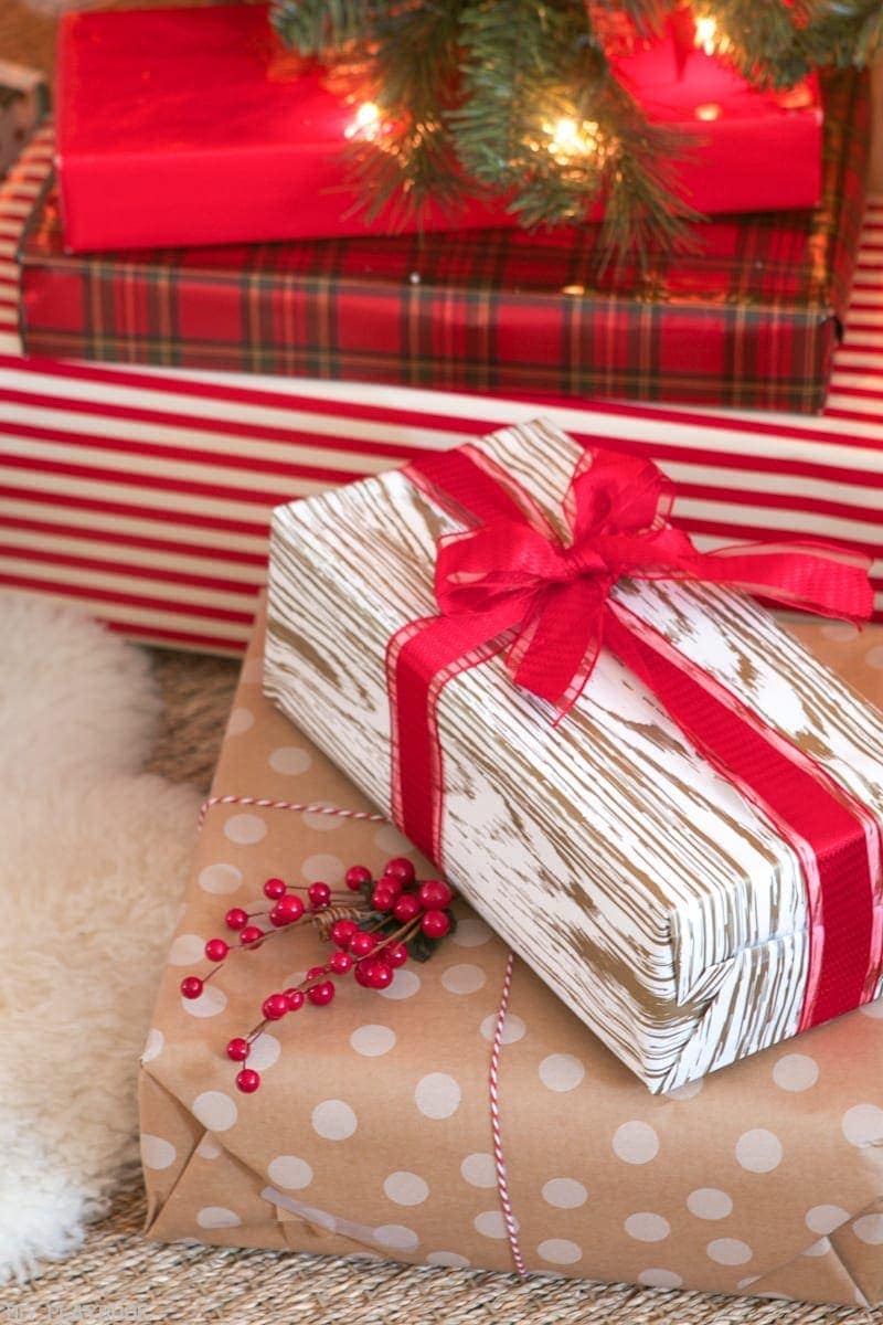 Check out these beautifully-wrapped presents under the Pretty and Plaid Christmas Tree!