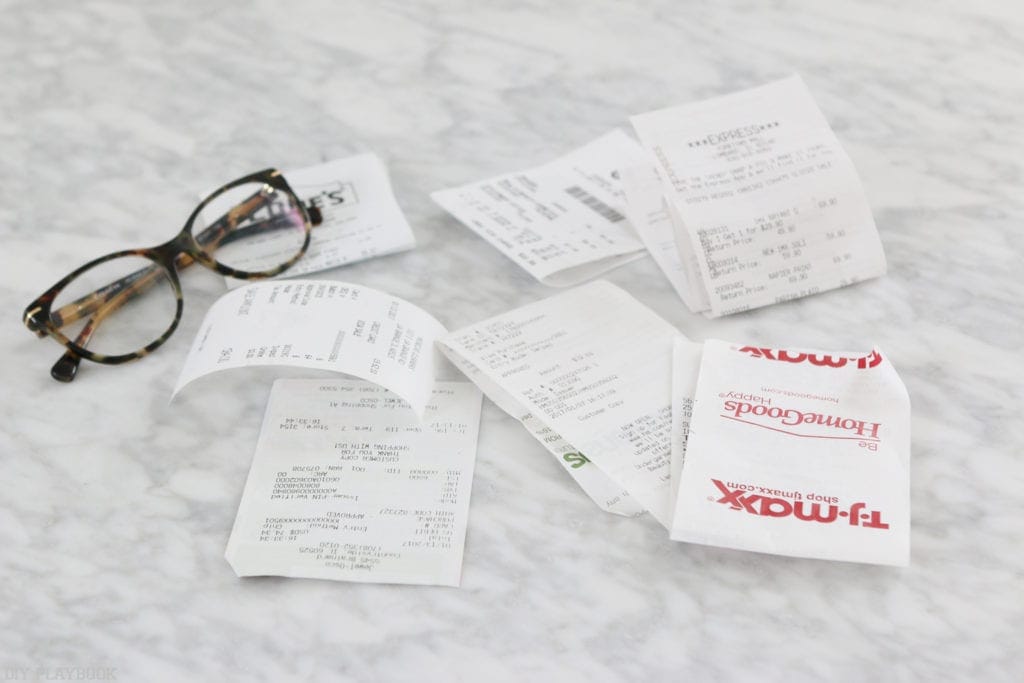 Tracking receipts to keep spending in check