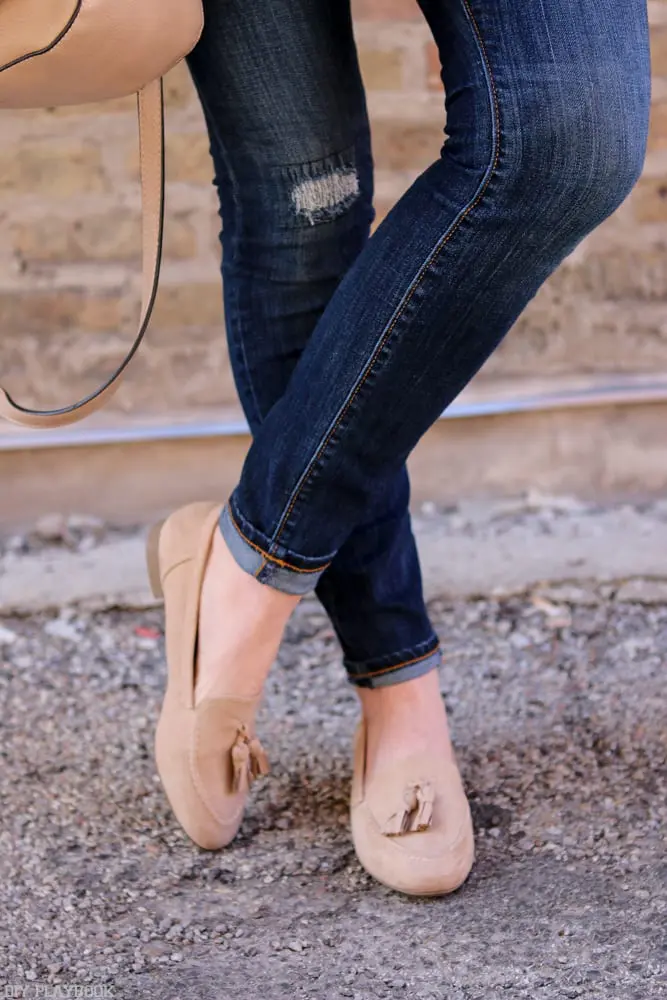 Payless flats and jeans