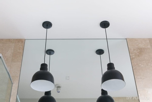 Contemporary Pendant Lights in our Master Bathroom | The DIY Playbook