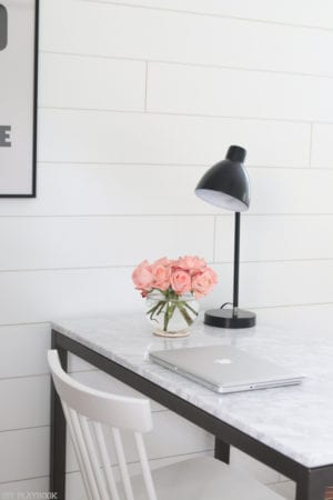 DIY Shiplap for under $100 in the Office