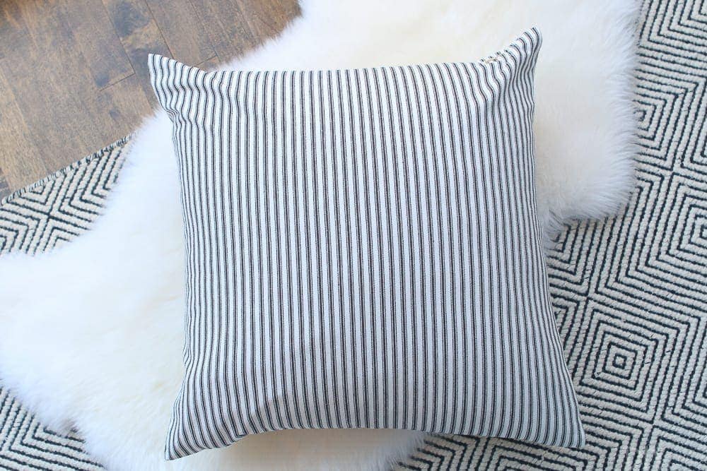 black-white-striped-pillow