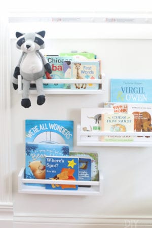 Easy DIY Nursery Bookshelves for Under $4 Each