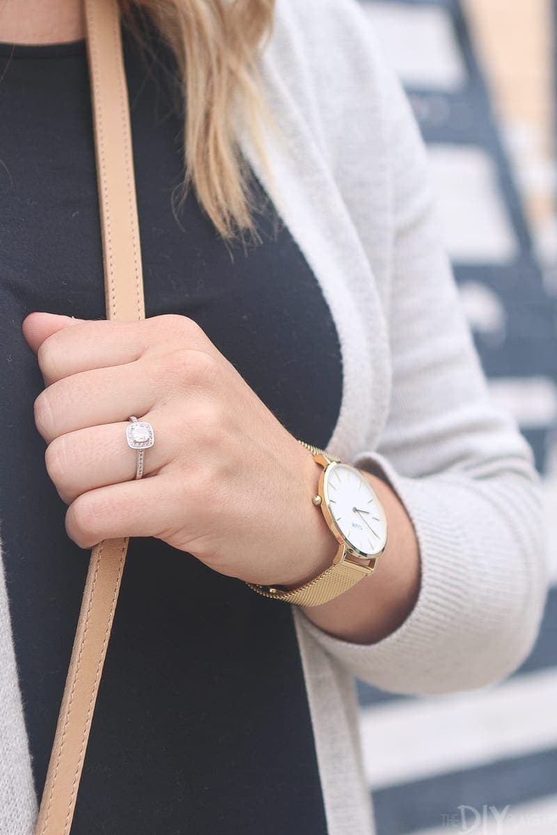Gold everyday watch from Nordstrom. 