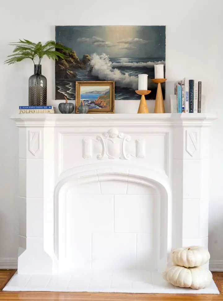 These items were carefully chosen and placed to complete this mantel