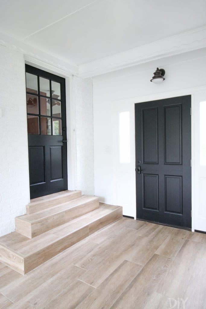 interior doors painted in tricorn black