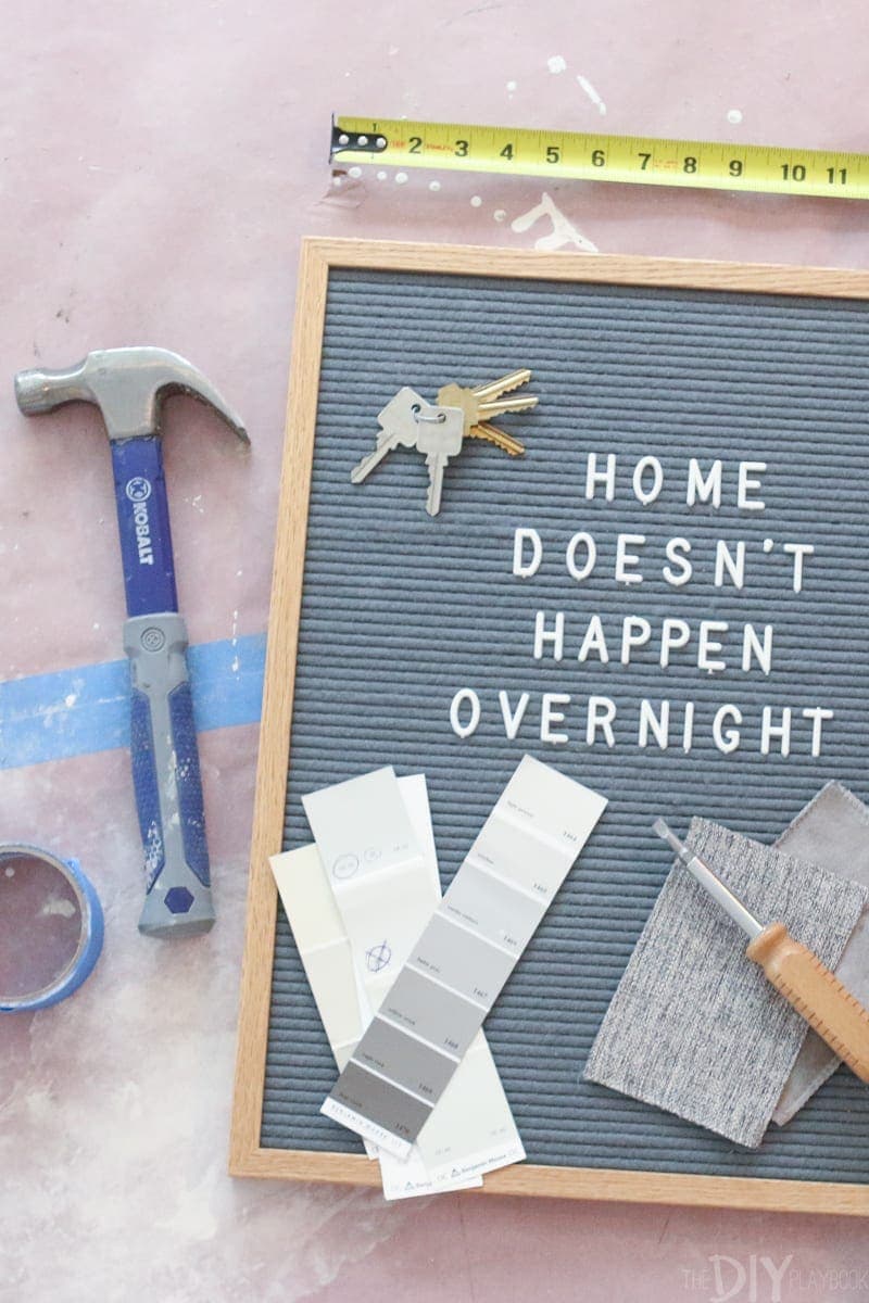 Home doesn't happen overnight quote