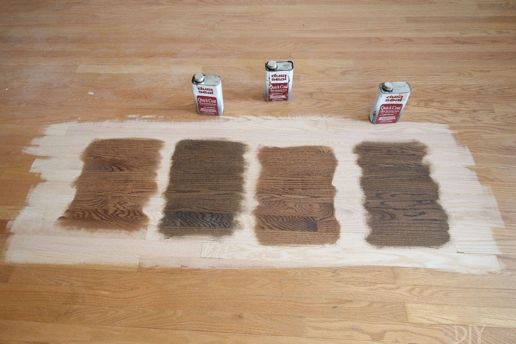 Hardwood floor staining options. 