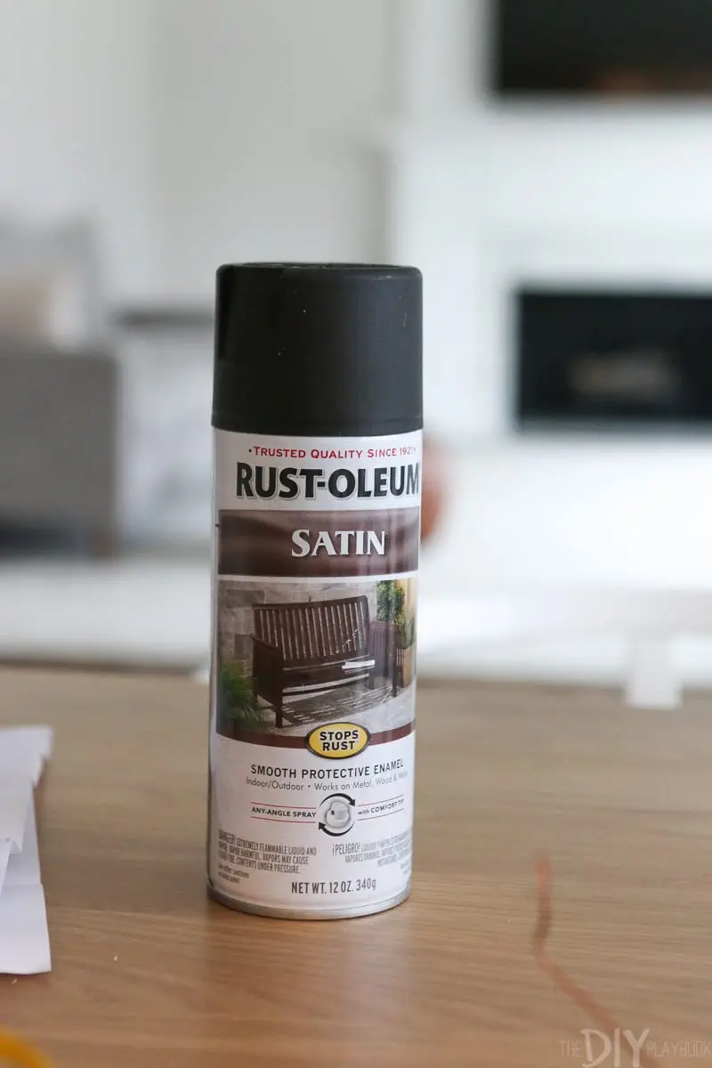 Painting a Swag Light with Rustoleum's Black Satin Spray Paint