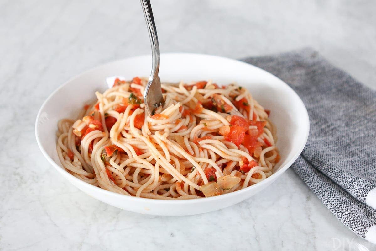 A fresh pasta recipe that is perfect for leftovers. 