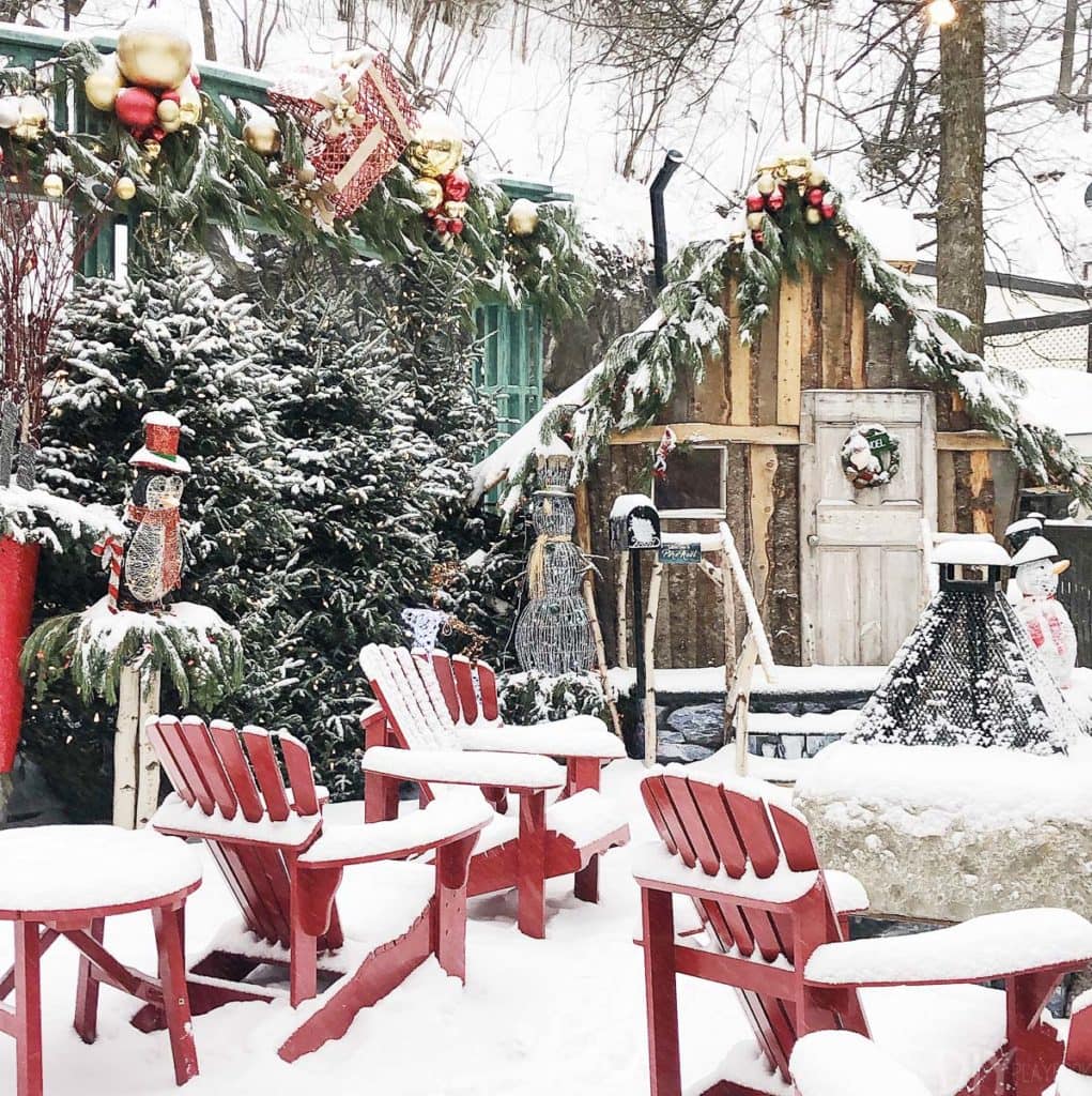 Christmas village in Quebec City