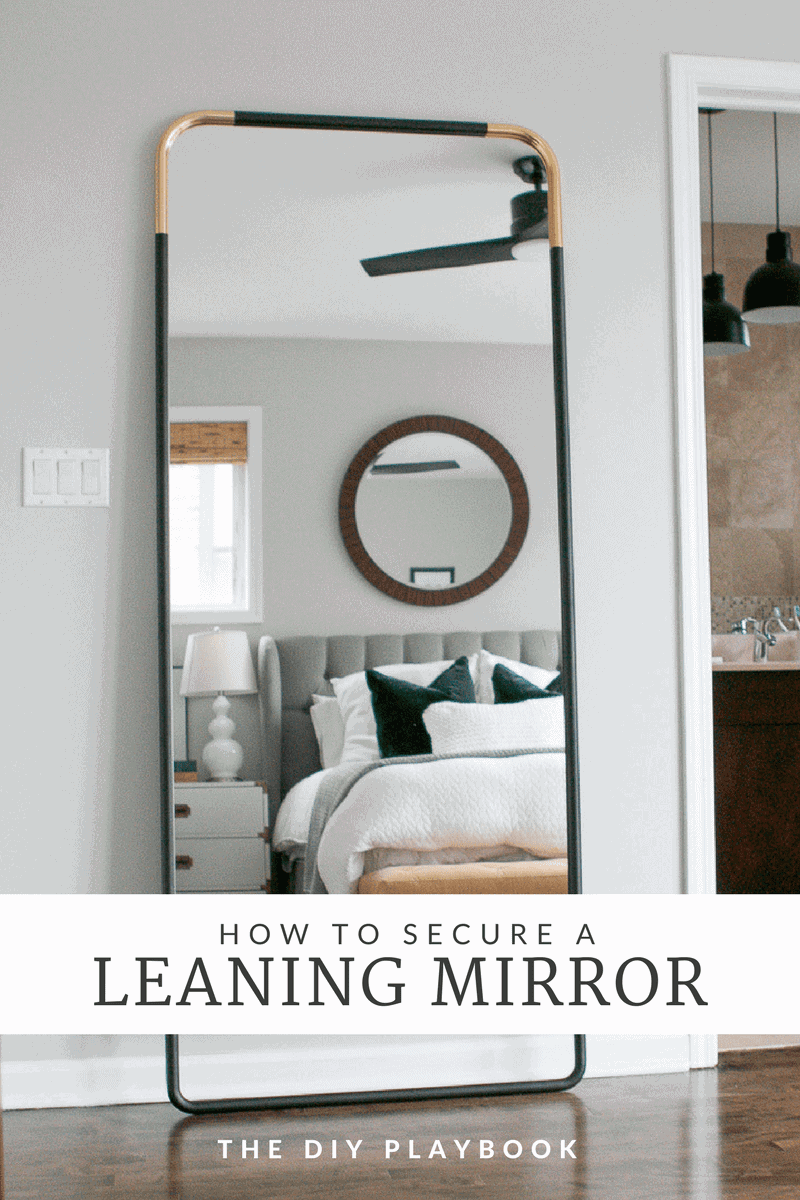 Tips and tricks to secure a leaning mirror to a wall. You can babyproof your home with these easy furniture straps. 