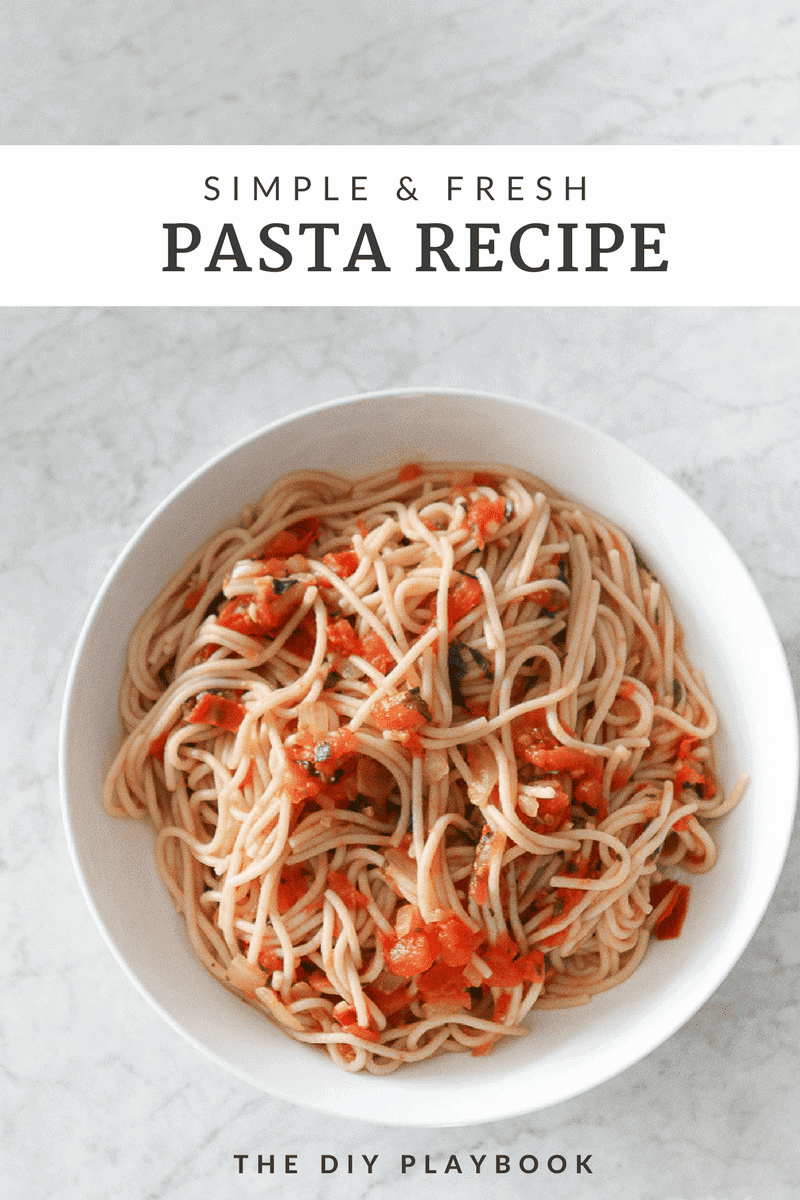 How to make a fresh pasta recipe with tomatoes, onions, basil, and garlic. 