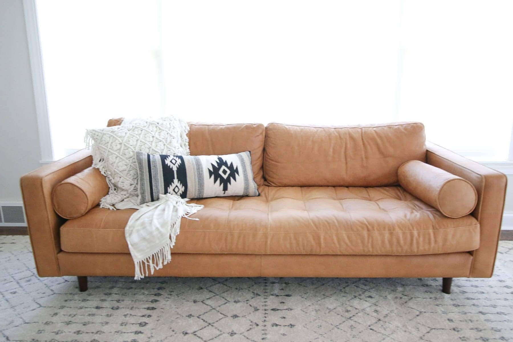 Taking a Chance On A Leather Couch from Article The DIY