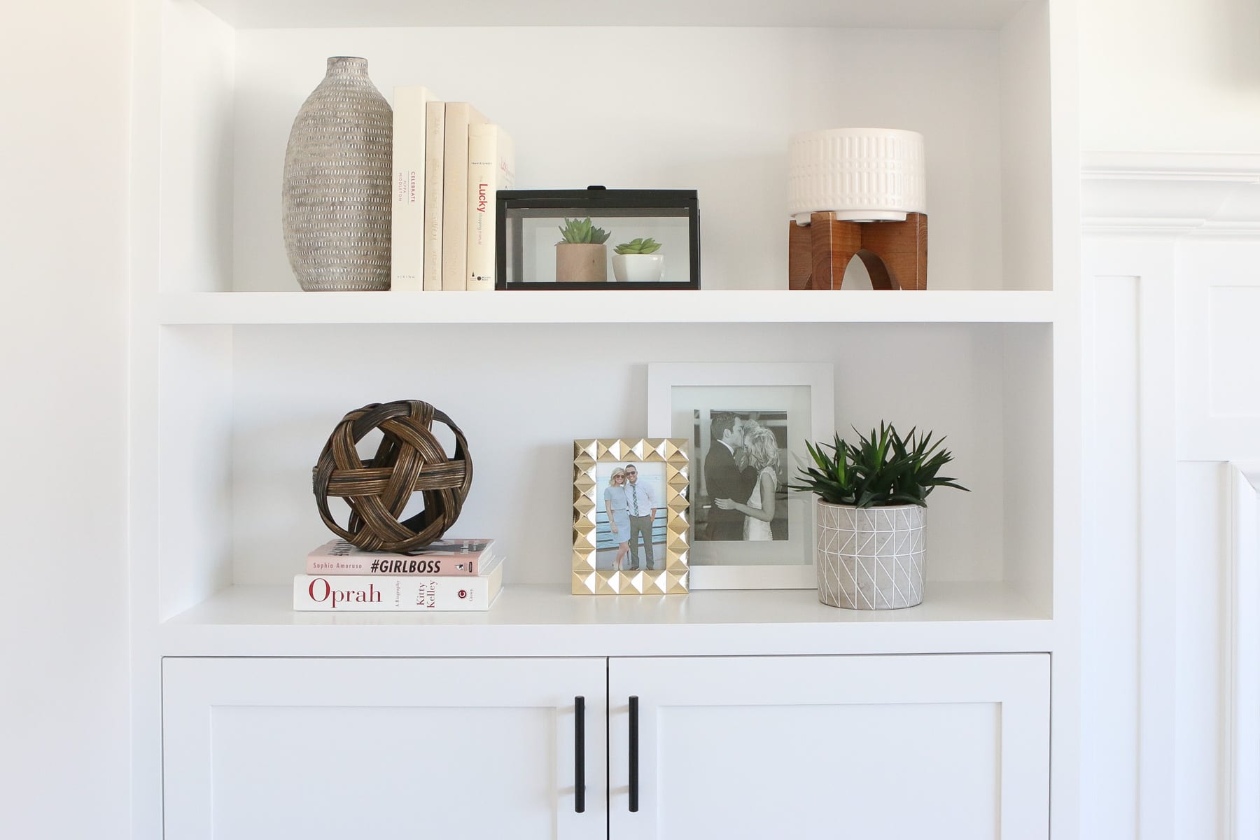 How to style built-in shelves and bookcases in your home. 
