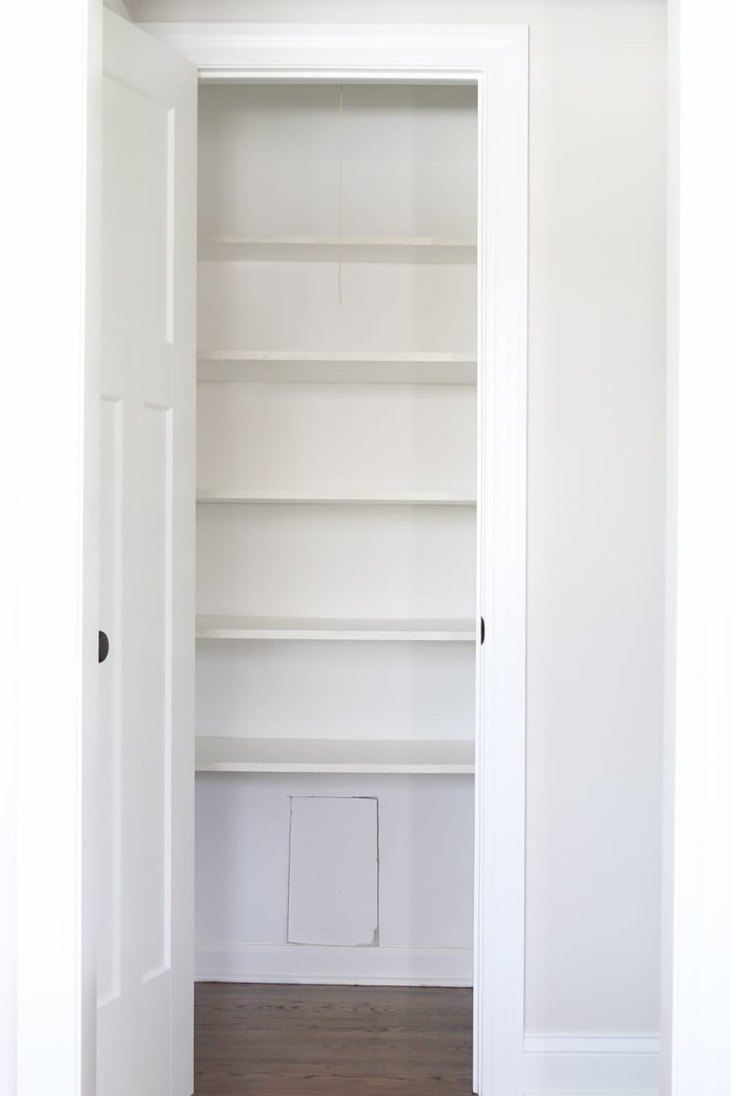 Organizing a linen closet by emptying it