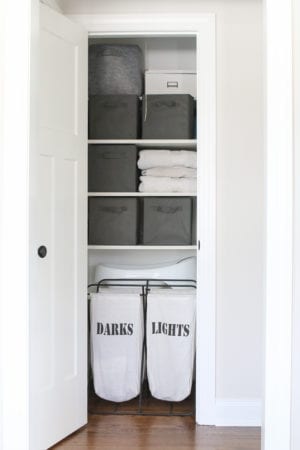 Organizing A Linen Closet With $3 Bins
