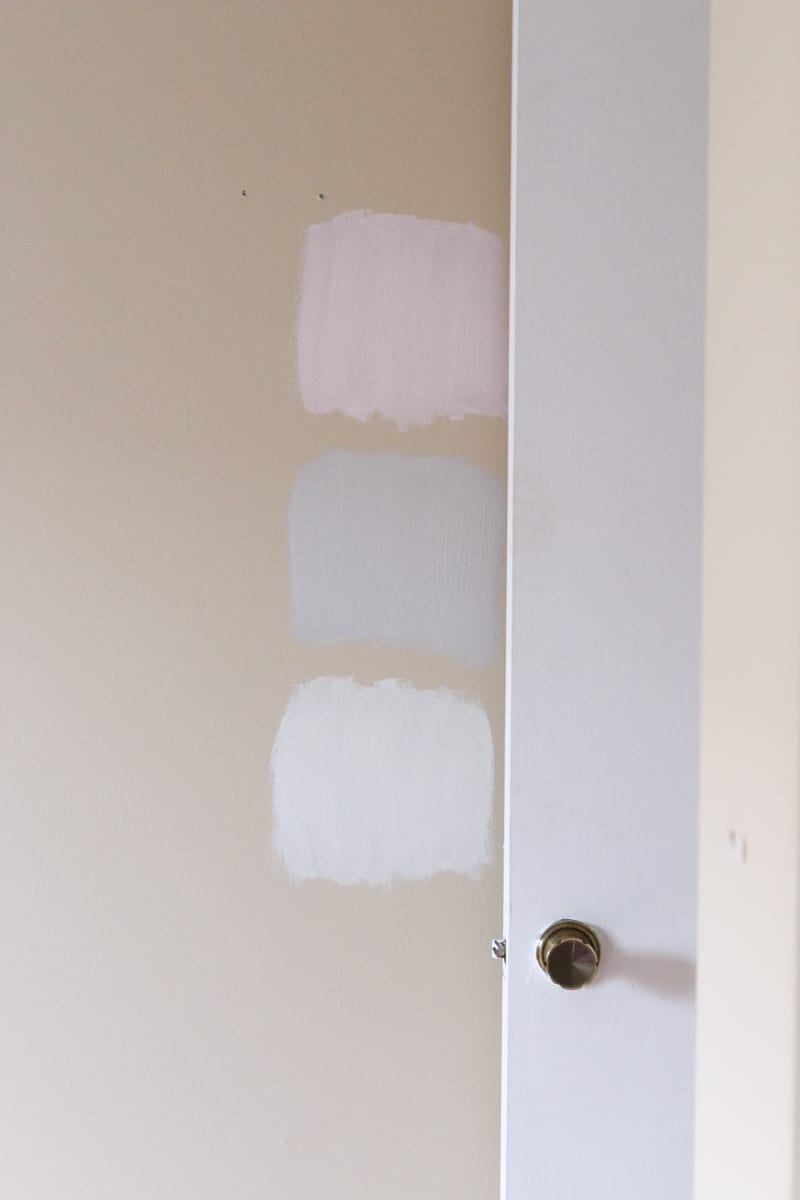 Paint samples on the wall. How to choose the best paint color