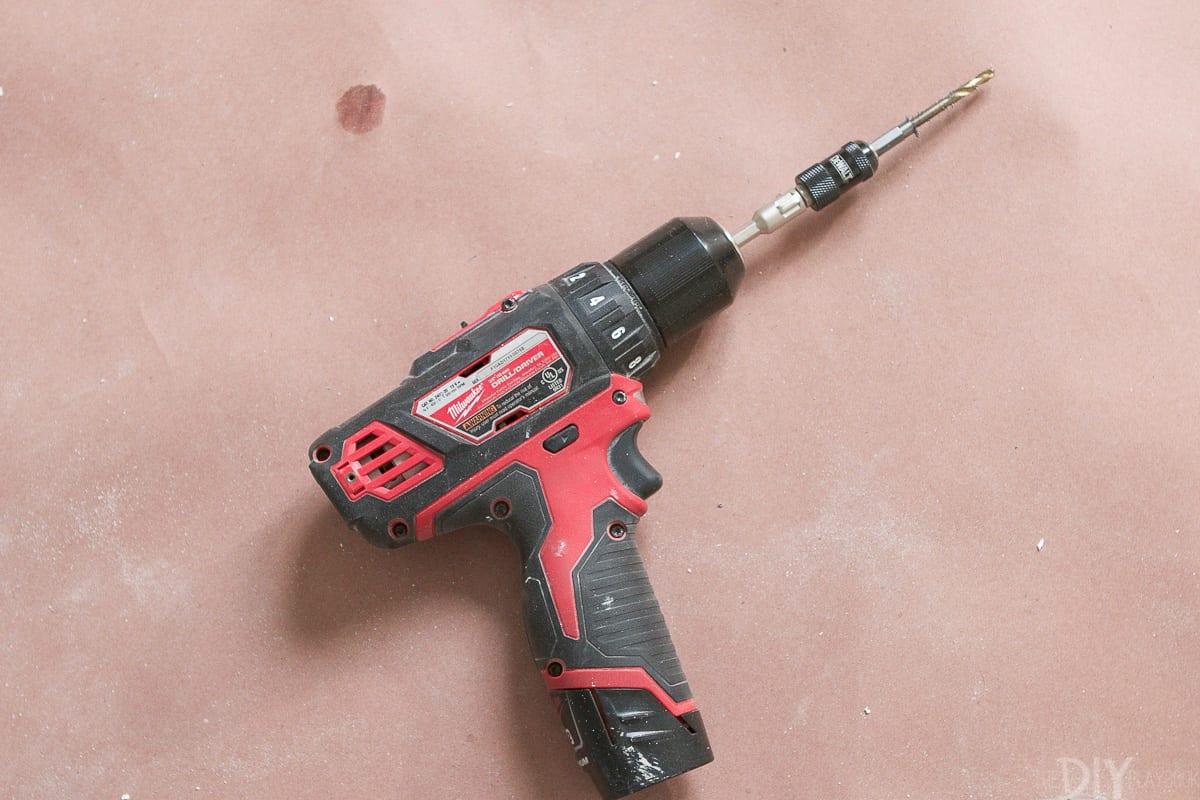 A hammer drill is a must if you're drilling into concrete