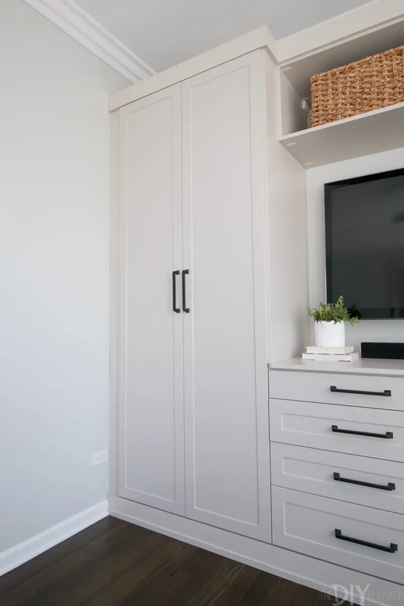 Large cabinet for storage in the master bedroom