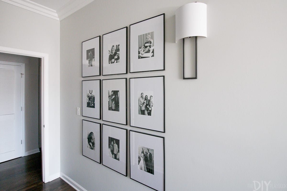 How to hang a symmetrical gallery wall of frames in your hallway