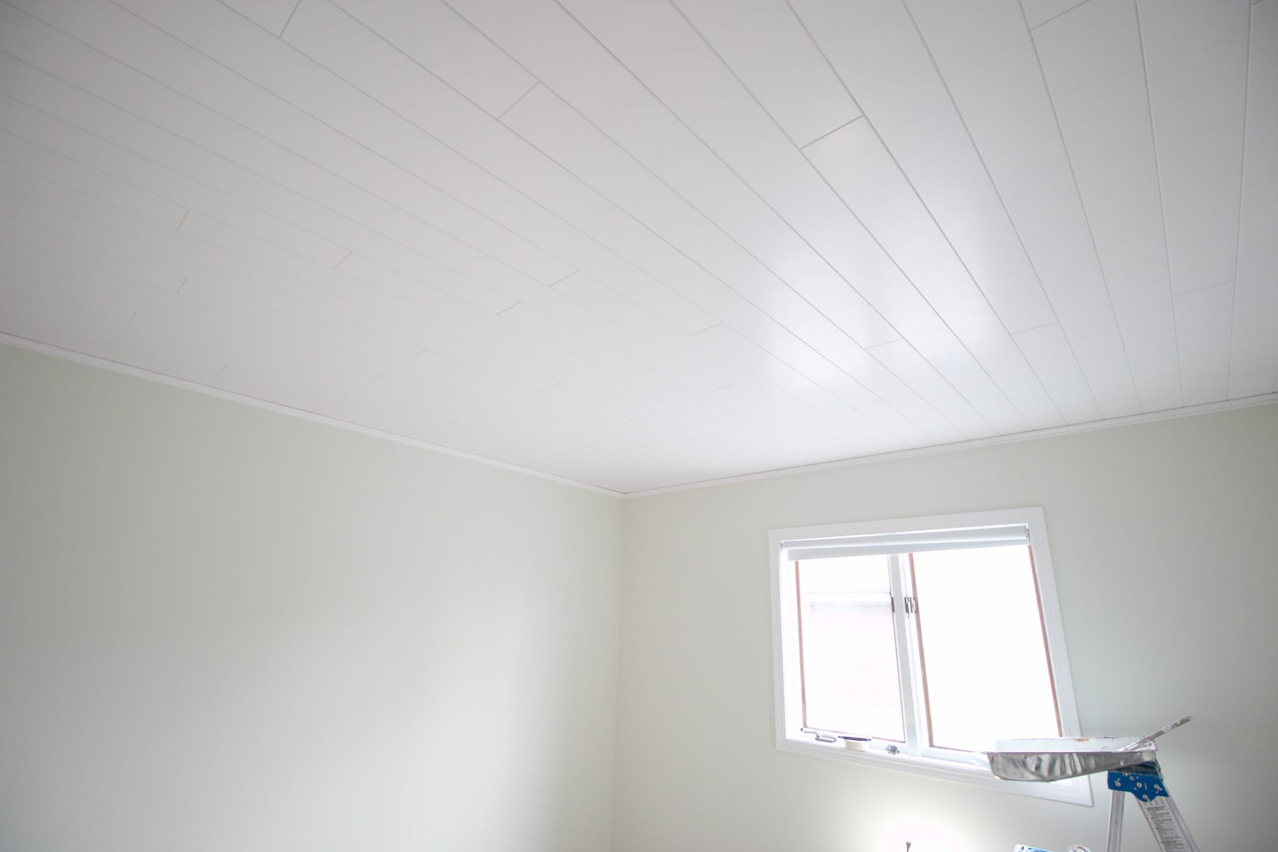 The final step is to add some trim or molding to your ceiling to cover the gaps and make a fresh look. 