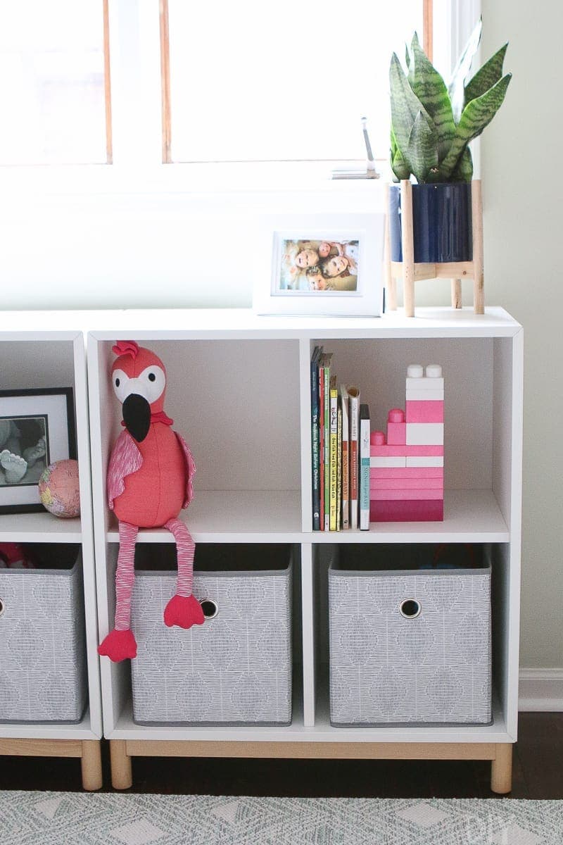 This storage unit from Ikea is the perfect spot for toys. 