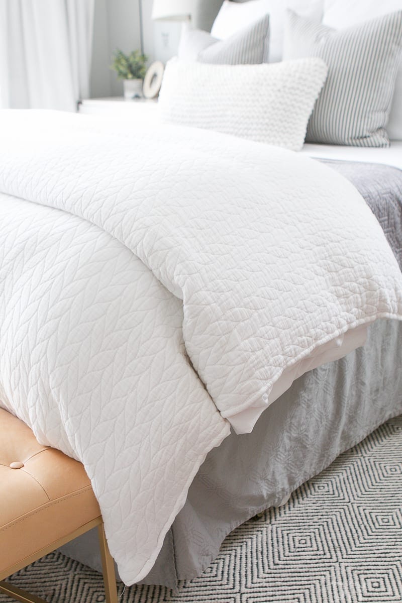 Fold your duvet cover at the foot of your bed for a plush and full look. 