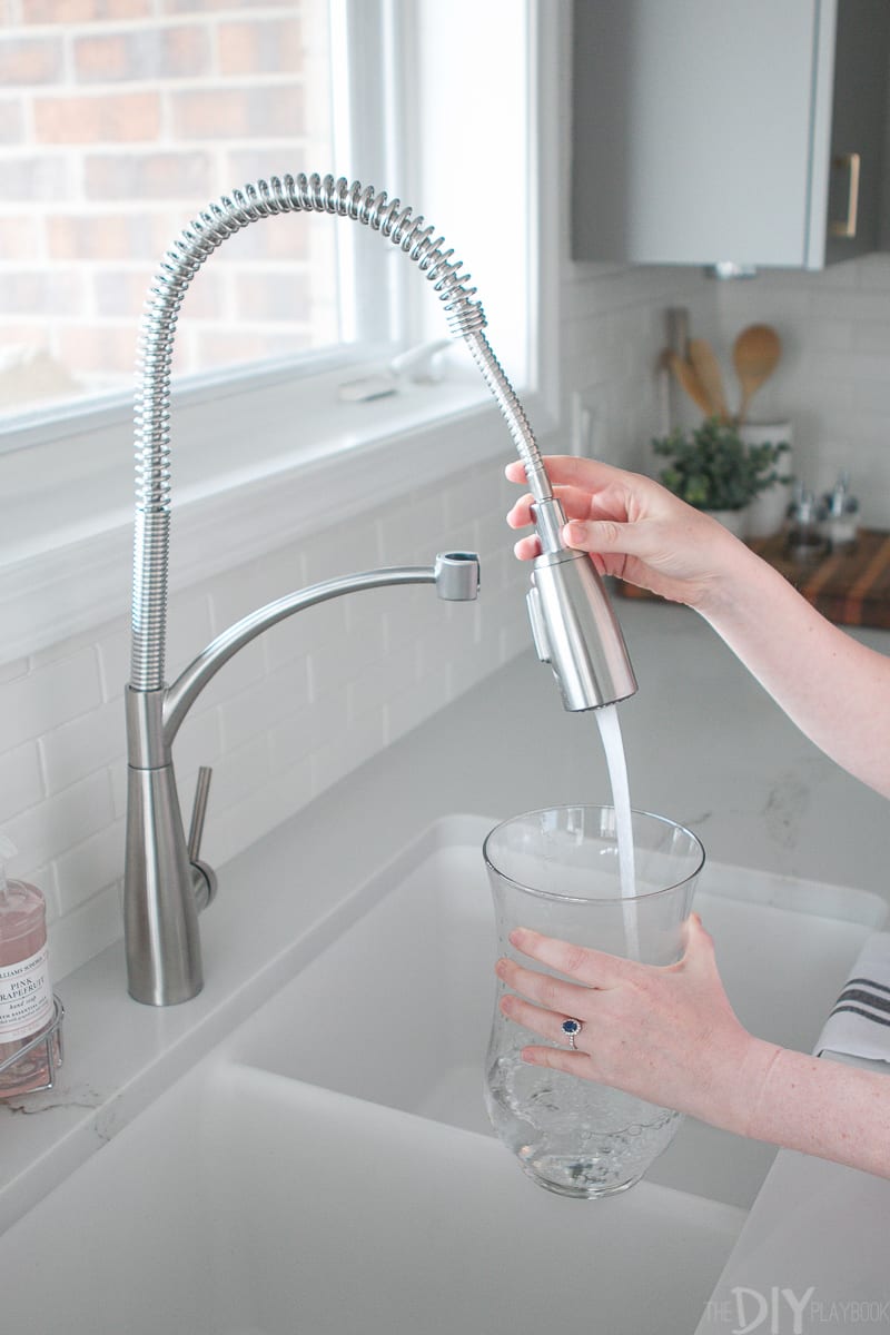 Love the double spray settings on this faucet from Elkay