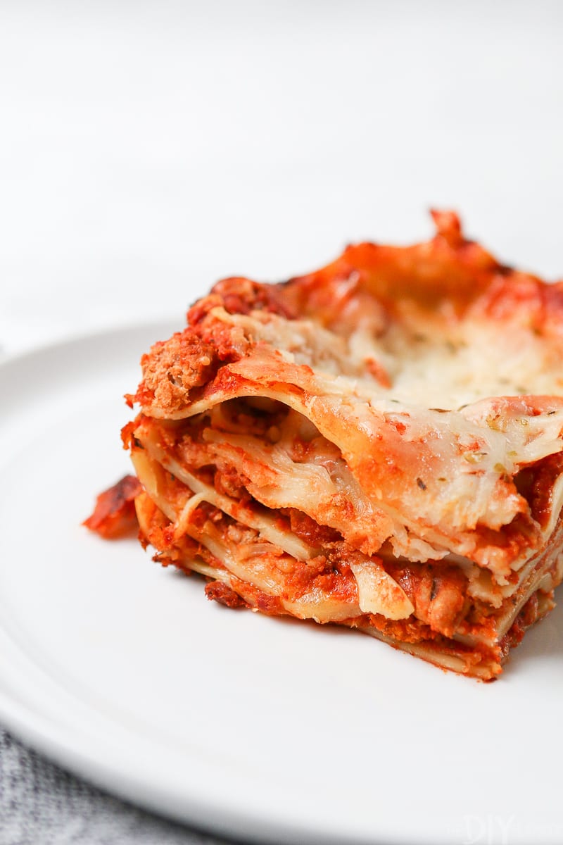 4 to 5 layers in this homemade family lasagna recipe