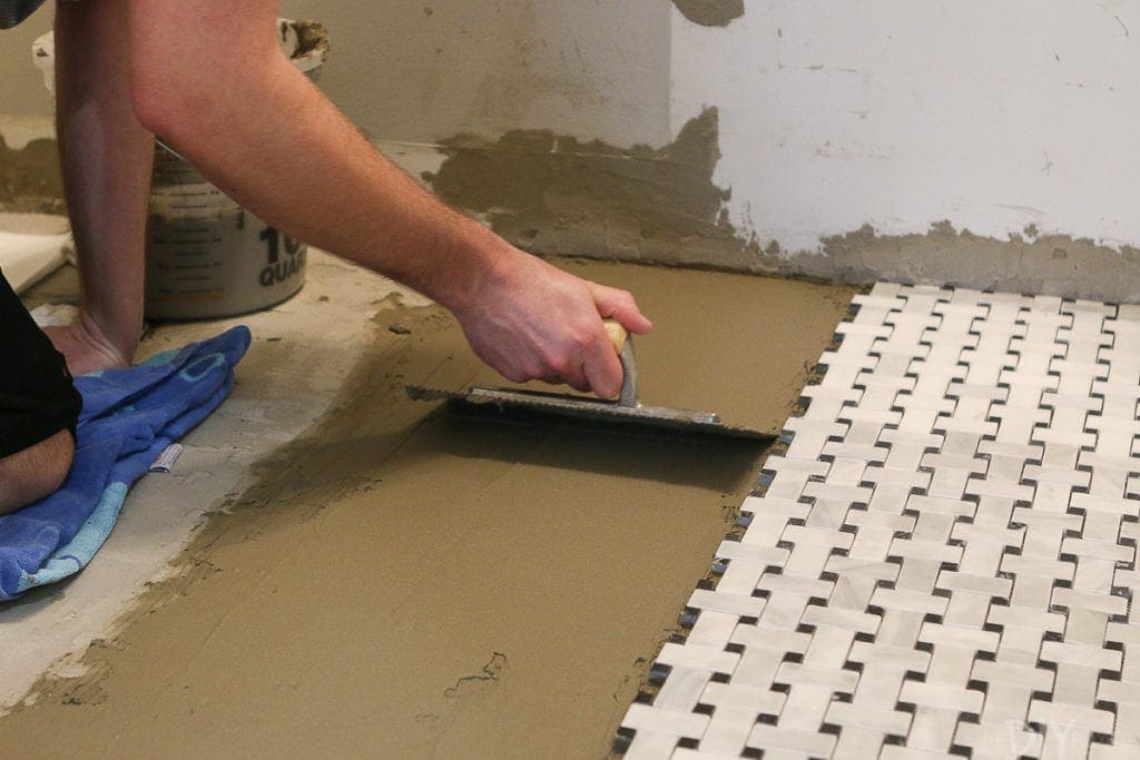 Use the right trowel size when laying floor tile