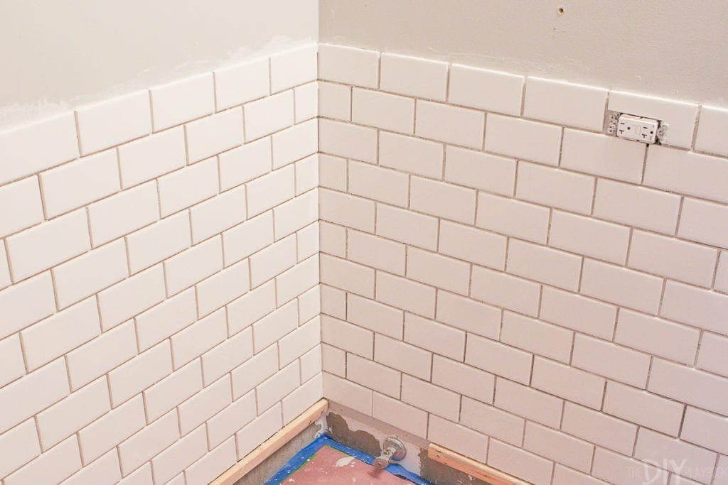 Figure out your layout and spacing when installing subway tile