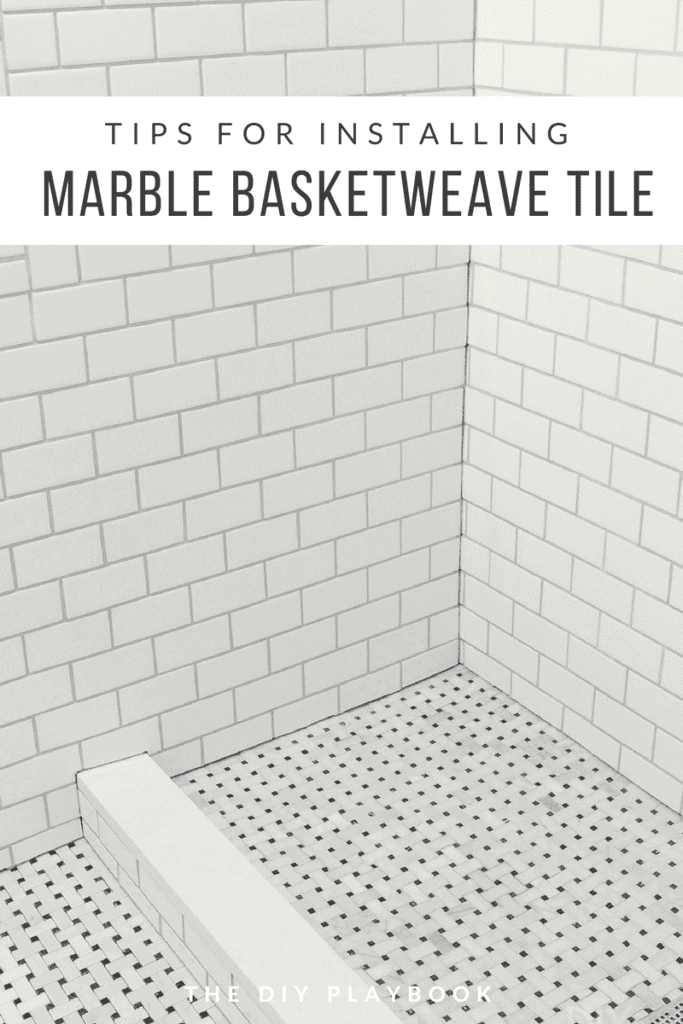 Tips And Tricks To Lay Marble Basketweave Floor Tile The Diy Playbook - How To Install Ceramic Tile Bathroom Shower Floors
