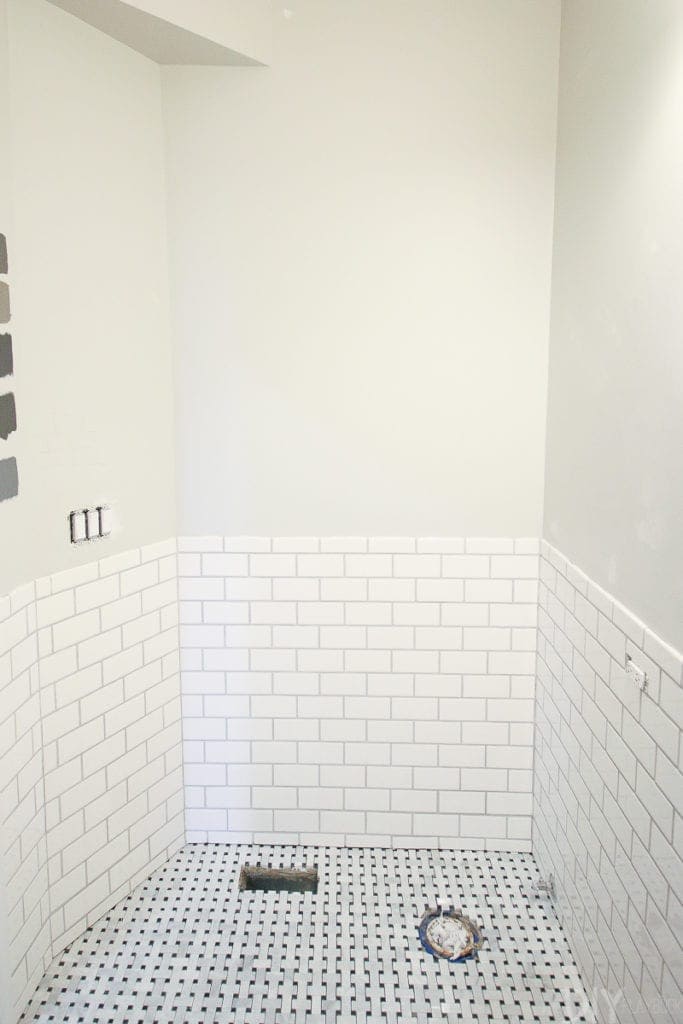 Installing subway tile takes lots of time. Be patient