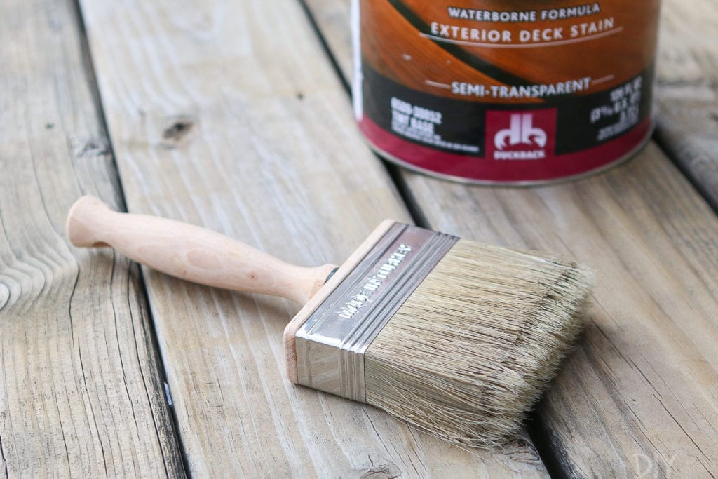 Use a deck paint brush when you stain a deck