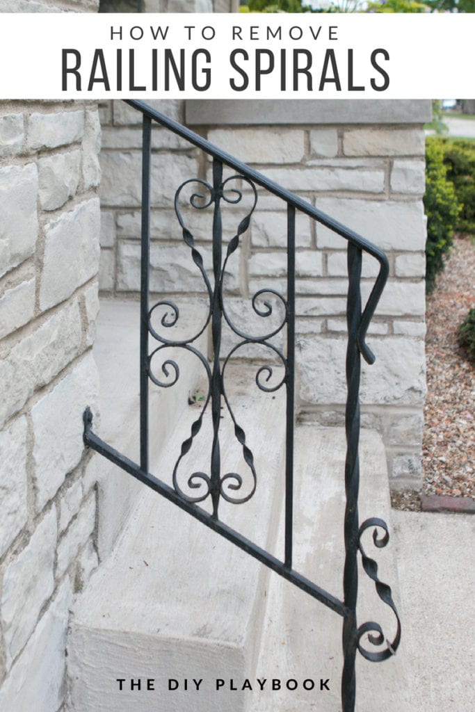 step by step tutorial on how to remove railing sprirals