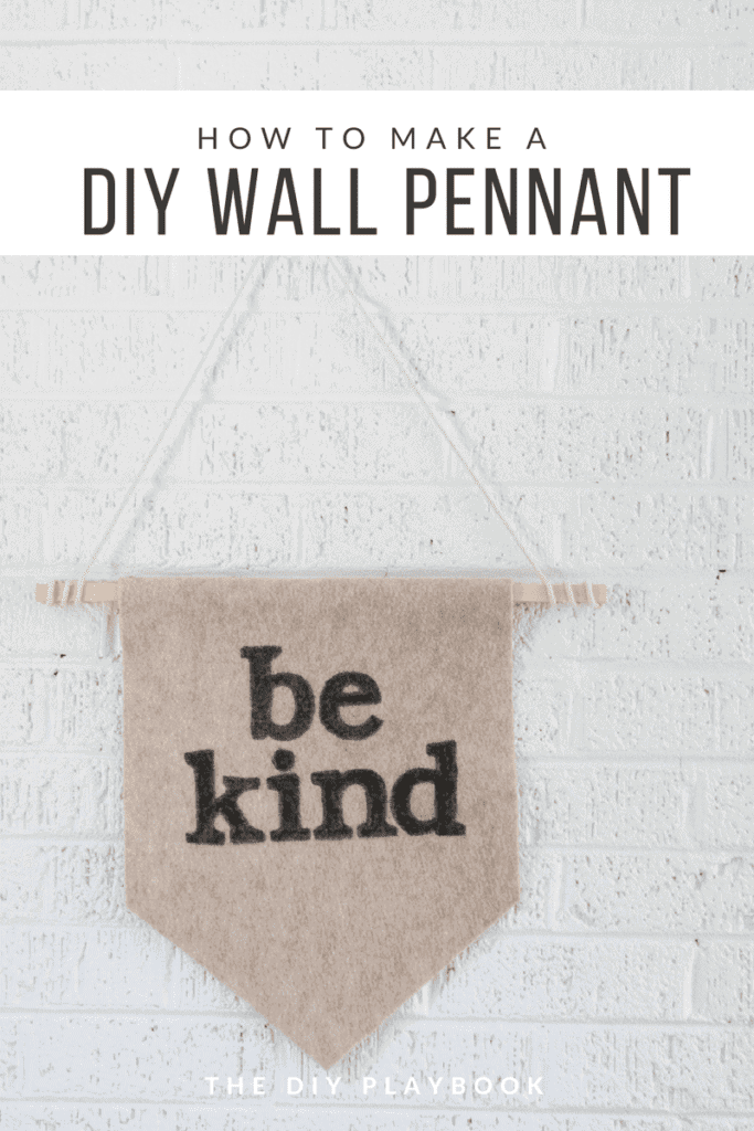 How to make a DIY wall pennant for your dorm room